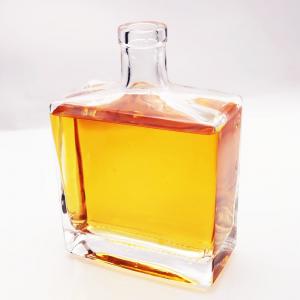 Flint 1200g Whiskey Glass Bottle 700ml 21.5mm Bore Dia Rectangular