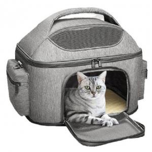 China Expandable Portable Pet Handbag With Shoulder Strap Airline Approved supplier