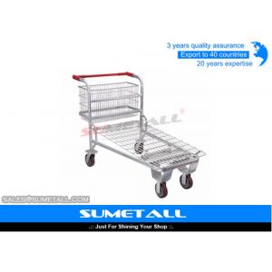 Steel Supermarket Shopping Trolley Extra Large Shopping Cart For Wholesale Market