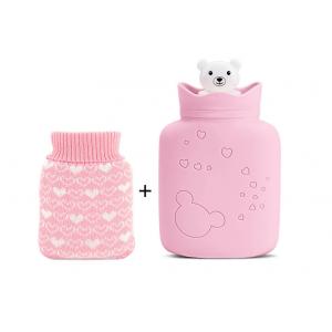 China Anti Aging Small Hot Water Bag Pink Cute Color Integral Molding Process supplier