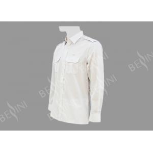 China White Custom Work Shirts With Epaulet Long Sleeve Australian Size Design supplier