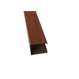 China Powder Coated Aluminium Channel Profiles Slotted Wood Grain Different Sized supplier