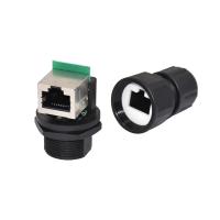 China 60V Black Industrial RJ45 Ethernet Connectors 8pin IP68 on sale