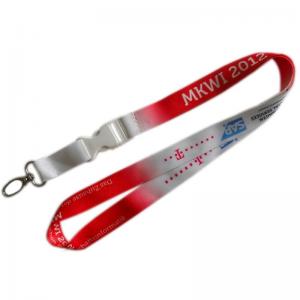 Custom Design Logo Printed Lanyard    Heat Transfer  Flat Polyester Lanyard