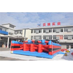 China Hot Red 5K Insane Inflatable Obstacle Course For Running Race , Sling Shot 5K Inflatable Obstacles supplier