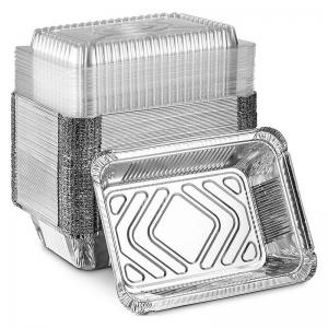 Hot And Cold Use Aluminum Foil Pans With Lid Recyclable Meal Prep