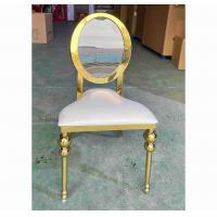China Acrylic Back event chairs dining chairs SS gold rental furniture on sale