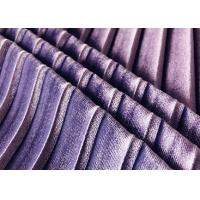China 290GSM Purple Velvet Material 93% Polyester Warp Knitted Pleat For Lady'S Skirt Violet on sale