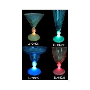 China 3 Leds Petal bead style Flashing Cup LL-0402 with skidproof ring wholesale
