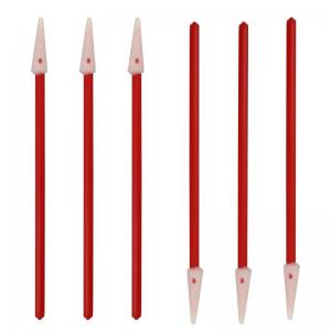 China 3 Cleanroom  Lint Free Pointed Foam Swab With Red Handle supplier