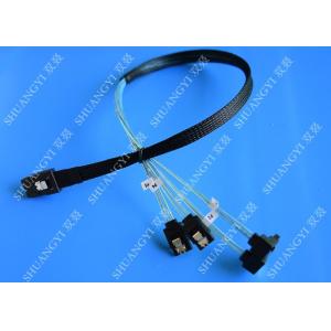 China SFF 8087 To SATA Serial Attached SCSI Cable 500mm 30 AWG 28 Pin For Server supplier