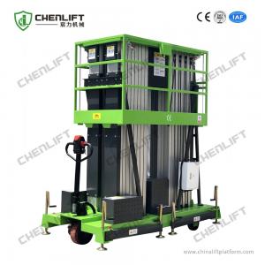 China 10M Lifting Height 300Kg Loading Capacity Aerial Work Platform with Triple Mast supplier