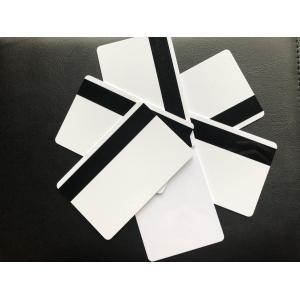 China Blank White Glossy PVC Plastic Business Cards With Hico Magnetic 85.5x54x0.76mm supplier