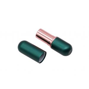 China Oval Shape Dark Green Magnetic Empty Lip Balm Tubes supplier
