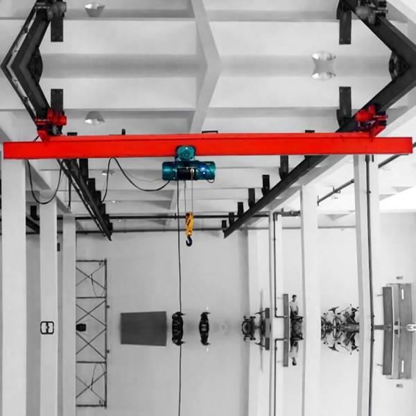 2 Ton Remote Control Underslung Steel Box Type Single Beam EOT Crane With CD/MD Hoist