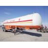 China 20T Propane Transport Trailer , Horizontal Bullet Propane Delivery Truck 40000 Liter Capacity wholesale