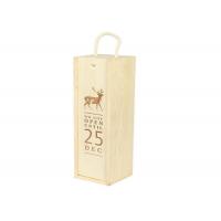 China Gift Packaging Unfinished Personalized Wooden Wine Box With Lid For 1 Bottle on sale