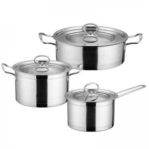 China New Design Cooking Set 6 Piece Kitchen Cookware 18/8 Stainless Steel Pans And Pots Set supplier