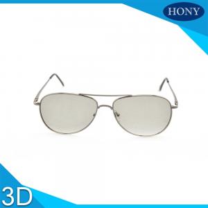 China Metal Frame Linear Polarized 3D Glasses Silver White Scratech Protective Film supplier