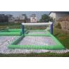 China Anti-UV 0.9mm PVC Tarpaulin Inflatable Water Volleyball Court For Water Sport Games wholesale