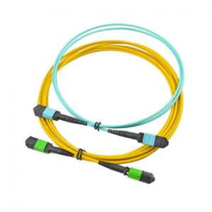 China 12 Core MPO MTP Cable , Yellow Color Trunk Fiber Optic Cable Assemblies For SFP supplier