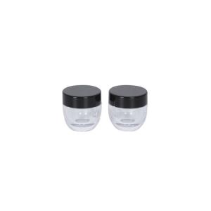 China Round Bottom 5ml Mini Cream Jar Glass Cosmetic Brow Powder Container Eye Lip supplier