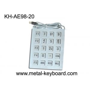 IP65 Industrial Metal Kiosk Keypad with 20 Keys , USB Port security keypads