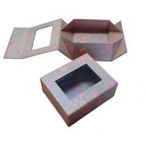 China custom pvc window gift folding box  luxury wedding dressing  foldable packaging box supplier