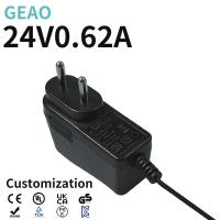 China 0.62A 24V DC Power Adapter Powerful Reliable Wall Plug Power Supply ROHS on sale