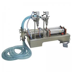 100-1000ml Pneumatic Liquid Piston Filler Machine Double Heads For Oil Filling