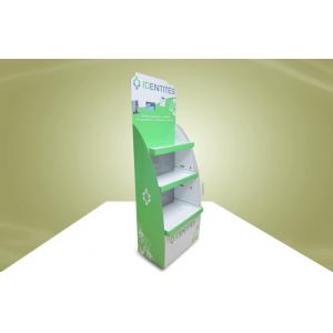 China Green Cardboard Display Stands Adjustable Shelves For Health Care Products supplier
