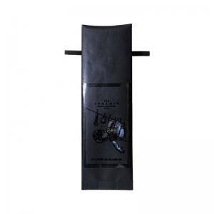 China 250g Black Side Gusset Foil Coffee Bag With Valve And Tin Tie supplier