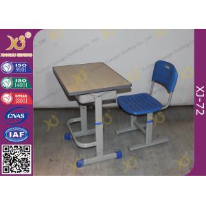 Height Adjustable Floor Free Standing Kids School Desk Chair With Foot Rest