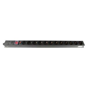China Sobrecarregue o PDU do armário da maneira da proteção 1U 12 com o interruptor 250V 16A supplier