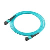 China 12F MPO/MTP Male/Female Multimode OM4 Fiber Patch Cord Cable MPO Fiber Optic Trunk Cable on sale