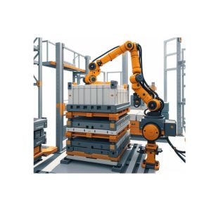 China Automated Pallet Stacking Machine With Robotics For Custom Packaging And Processing Automation Solution on sale