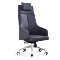 China Tilting Cowhide Executive Leather Office Chair High Density on sale
