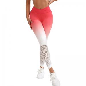 Seamless hanging-dyed yoga pants high-waisted hip-lifting stretch sports pants women cross-border fitness peach hips ABS