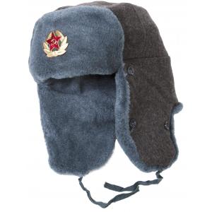 Soviet Army Mens Wool Winter Hats With Ear Flaps Stamp Logo Available 58-60cm