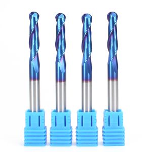 China Chinese Manufacture ISO Standard Tungsten Carbide 2-Flute Ball Nose CNC Router Bit Tin-Coated End Mill ODM OEM Customization wholesale
