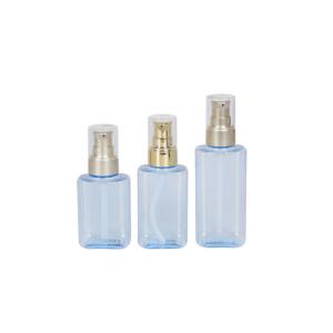 China Light Blue Hand Saop Packaging 150ml Makeup Pump Bottle Od 52mm supplier