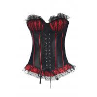 China Sexy palace style bustier corset with lace black on sale