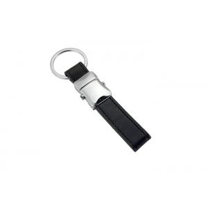 Laser Engraving Mini Key Holder Souvenir Personalised Leather Keyring 9mm Thickness