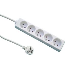 China 6 Way French Type French Power Strip with PP Flame Retardant Shell Extension Socket supplier