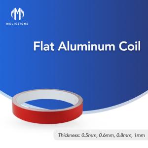 China Flat Aluminum Strip Trim Cap 0.6/0.8 MM Red Color Double Side Coating Channel supplier