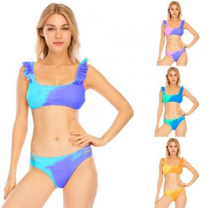 swimming suit bikini  two Piece Swimsuit waterproof  Printed High Waist Triangle Women'S Swimsuit high quality polyamide