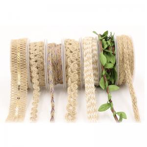 Garment Decoration Jute Rope Ribbon Gift Packing Wired Burlap Ribbon