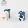 Toolless and Rotatable RJ45 Keystone Jack with 180 Degree Rotation for CAT6 Cables and High Speed Data