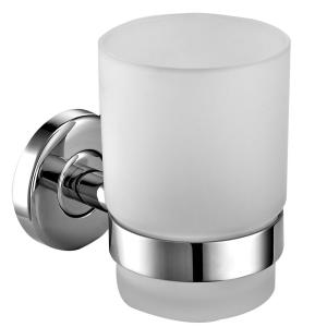 Wall Mounted Bathroom Tumbler Holders Frosted Glass Cup Set For Toothbrushes Toothpaste