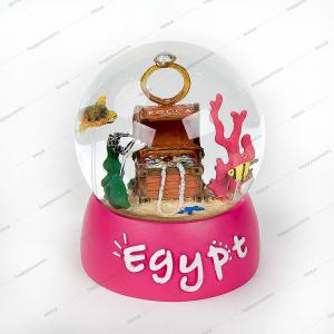 Custom 80mm Resin Souvenir Snow Globe Giant Inflatable Egypt Snowball